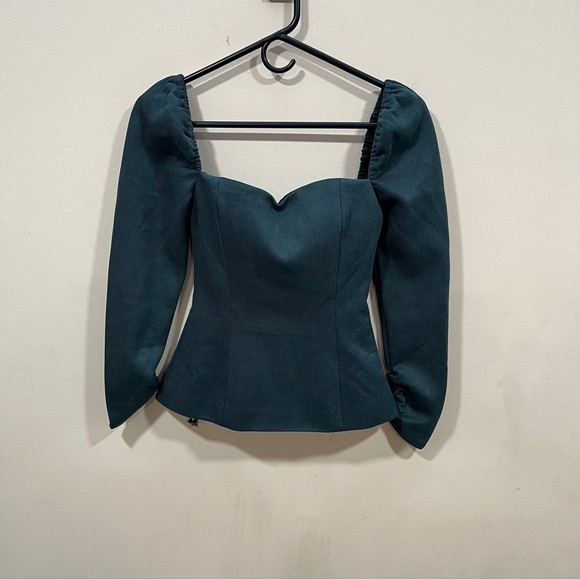 ATOIR Squeeze Me Top In Green size 2 long sleeve blouse NWOT - Picture 3 of 9